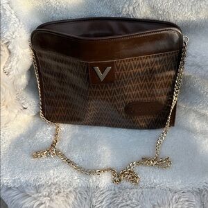 Mario Valentino Authentic Monogram Leather and PVC Bag